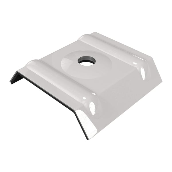 Kalotte Profil 45/1000 aus Aluminium lichtgrau RAL 7035, Hauptansicht schräg von oben