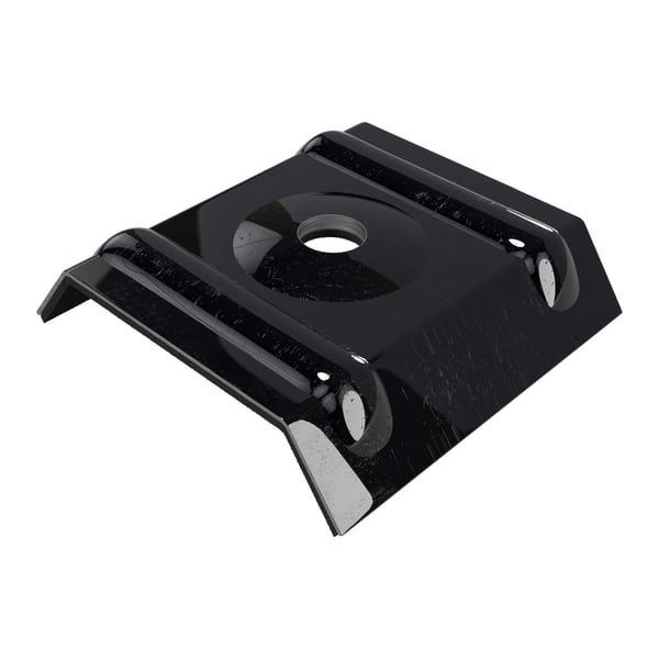 Kalotte Profil 45/1000 aus Aluminium Tiefschwarz RAL 9005, Hauptansicht