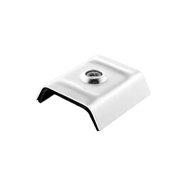 Kalotte Profil 45/333M aus Aluminium, lichtgrau (RAL 7035), mit Dichtung und Schraubenloch