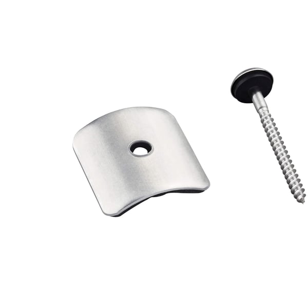 Kalotte und Schraube Scobalit Profil 76/18 Welle, Aluminium blank, mit Dichtung