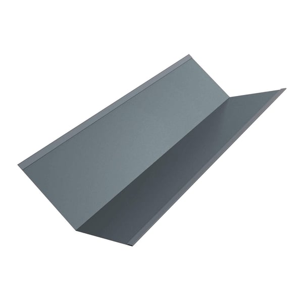 Kehlblech aus Stahl, Fenstergrau RAL 7040, 0,75 mm, 200 µm HPS Ultra Beschichtung