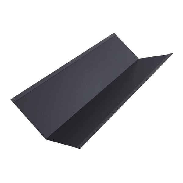 Kehlblech aus graphitgrauem Stahl, 0,50 mm, 25 µm Polyester, Hauptansicht
