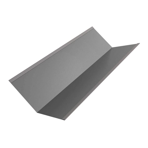 Kehlblech aus Stahl, 0,75 mm, Graualuminium RAL 9007, 25 µm Polyesterbeschichtung, Hauptansicht