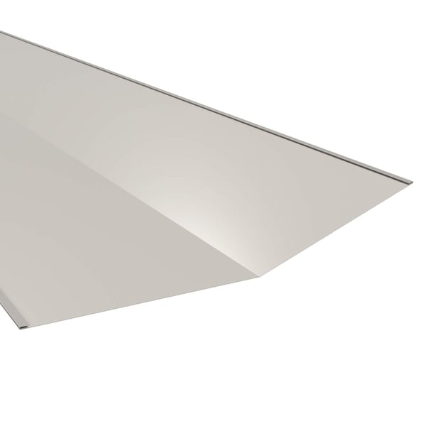 Kehlblech Reinweiß RAL 9010 aus Stahl 0,50 mm, Hauptansicht mit leichter Biegung