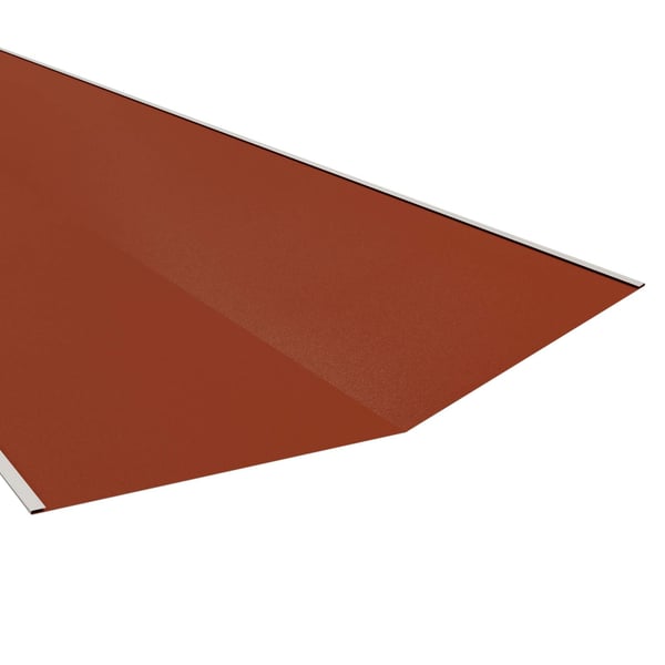 Kehlblech ziegelrot, 0,50 mm Stahl mit 35 µm Mattpolyester Beschichtung, Hauptansicht