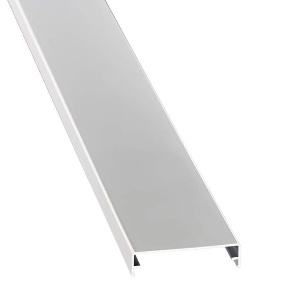 Klemmdeckel aus Aluminium, silber, Scobalit, fuer A1-A3 Profil, Hauptansicht schraeg von oben