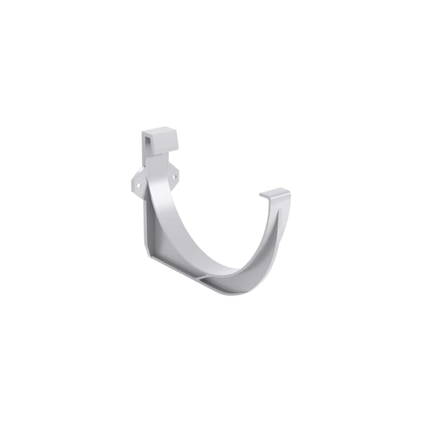 Konsolrinnenhalter aus grauem PVC, Hauptansicht, freigestellt