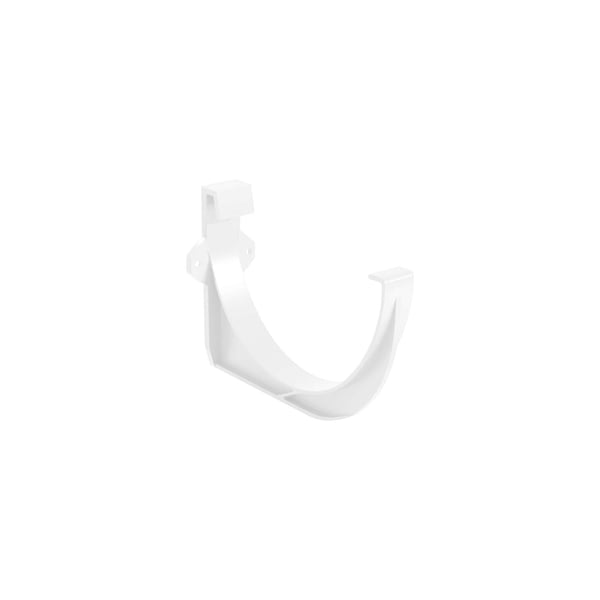 Konsolrinnenhalter aus weißem PVC von Plastmo, Hauptansicht freigestellt