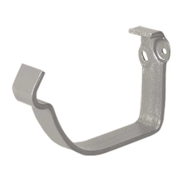 Konsolrinnenhalter aus Stahl in Graualuminium (RAL 9007) mit Polyurethan-Beschichtung, Hauptansicht