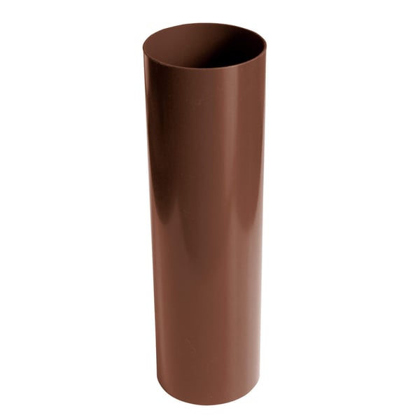 Braunes PVC Fallrohr von Plastmo, rundes Rohr