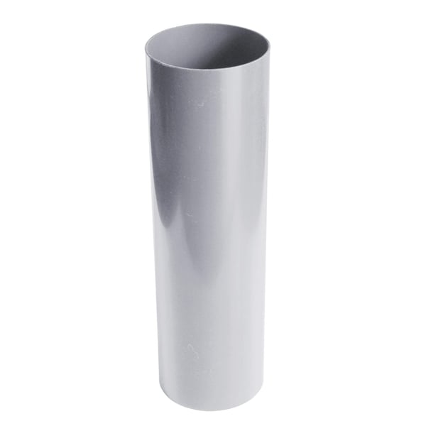 Fallrohr aus Graphit PVC, Laenge 1 Meter, freigestellt