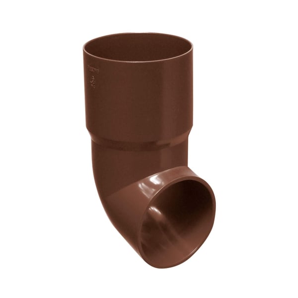 Brauner PVC Fallrohrbogen 87 Grad von Plastmo