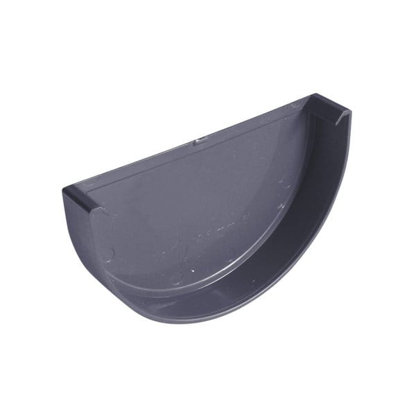 Graphit PVC Rinnenendstueck, Detailansicht von oben