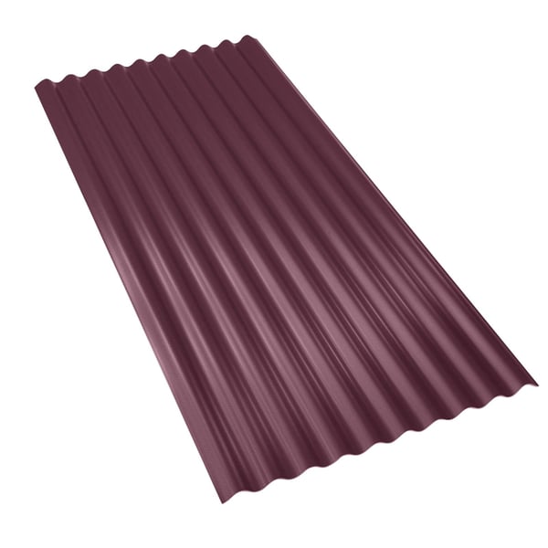Kunststoff Profilplatte Scobanit EVO rotbraun, 95/34, 3,00 mm, Hauptansicht schraeg von oben