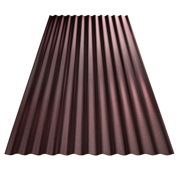 Kunststoff Profilplatte Scobanit light 76/18, rotbraun, 3,00 mm, Draufsicht