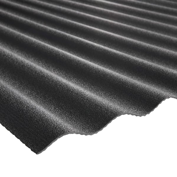 Scobanit light Kunststoff Profilplatte 76/18, 3,00 mm, schwarz, Detailansicht der Oberflaeche