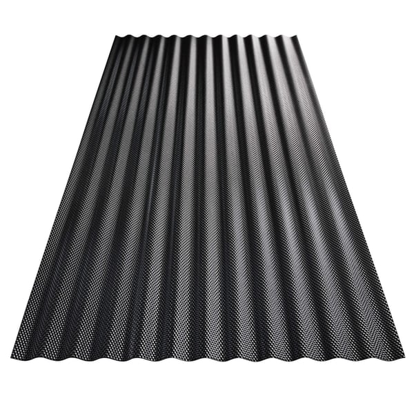 Scobanit light Kunststoff Profilplatte 76/18, 3,00 mm, schwarz, Gesamtansicht von oben