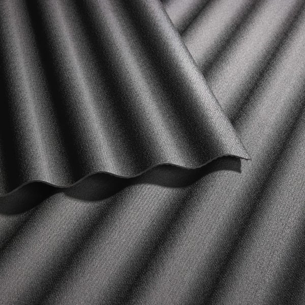 Scobanit light Kunststoff Profilplatte 76/18, 3,00 mm, schwarz, zwei Platten ueberlappend