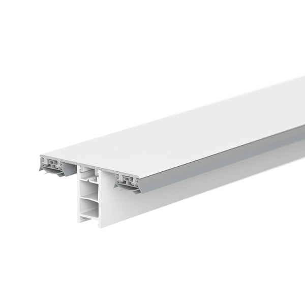 Mendiger Mittelprofil, weißes Aluminium-Kunststoff-Profil, Hauptansicht