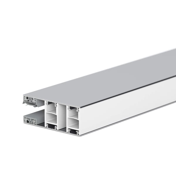 Mendiger Randprofil 10 mm, Aluminium und Kunststoff blank, Querschnitt mit Kammern