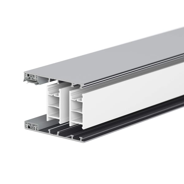 Mendiger Randprofil 16 mm Thermo/Classic, blank, Seitenansicht mit sichtbarer Kammerstruktur