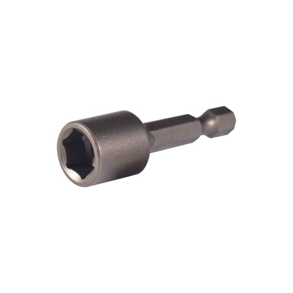 Metallschrauberklinge aus blankem Edelstahl, sechseckiger Schaft und magnetischer Bithalter