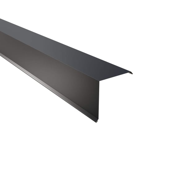 Ortgangwinkel Aluminium Anthrazitgrau RAL 7016, 0,70 mm Stärke, Hauptansicht