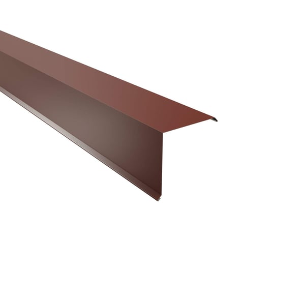Ortgangwinkel Aluminium rotbraun, 0,70 mm, 25 µm Polyester, Hauptansicht schräg von oben