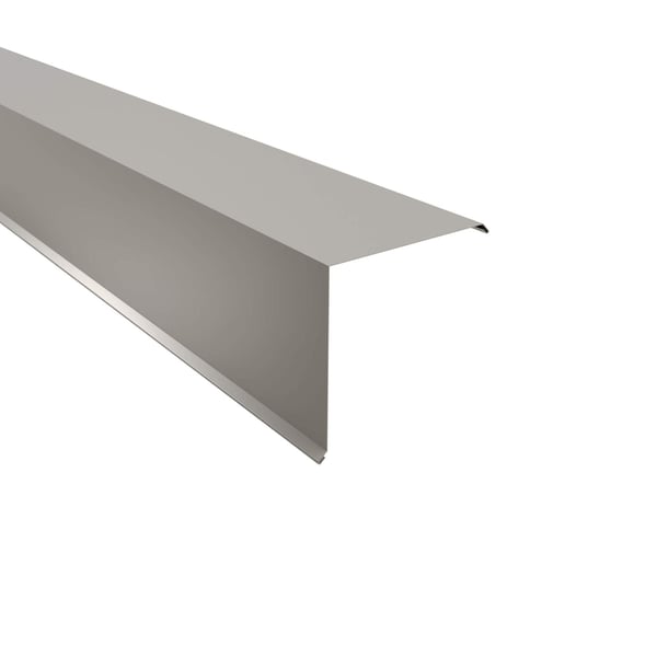 Ortgangwinkel Lichtgrau RAL 7035 aus 0,50 mm Stahl mit 25 µm Polyesterbeschichtung, Hauptansicht