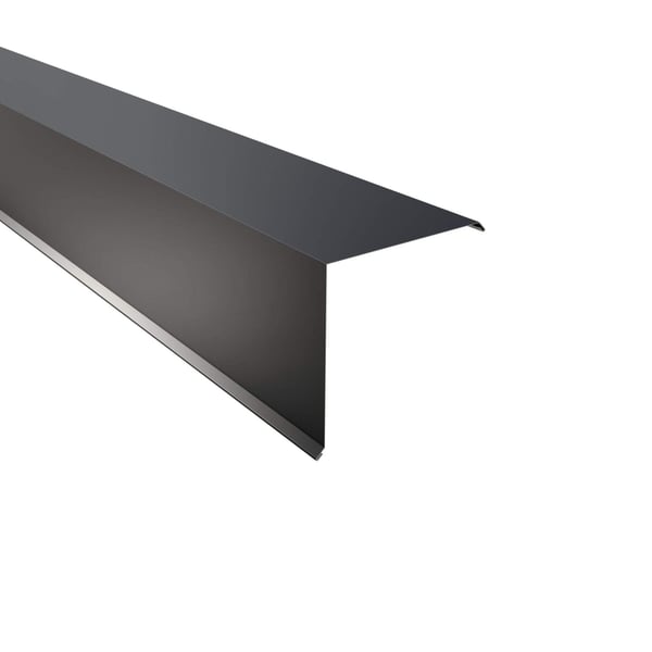 Ortgangwinkel Anthrazitgrau RAL 7016 aus Stahl 0,50 mm, 25 µm Polyester Beschichtung, Hauptansicht