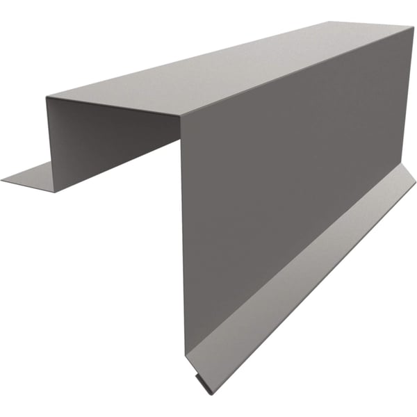 Ortgangwinkel Stehfalzprofil PD-510-S aus Stahl 0,50 mm in Graualuminium RAL 9007