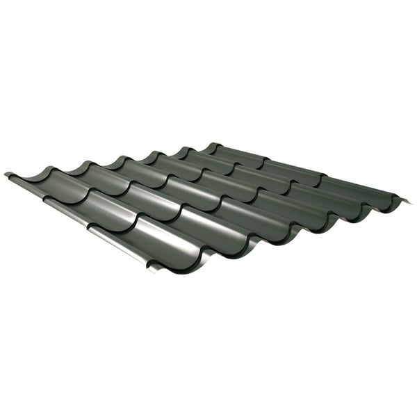 Pfannenblech 2/1060 Chromoxidgrün (RAL 6020) mit Anti-Tropf-Vlies, Hauptansicht