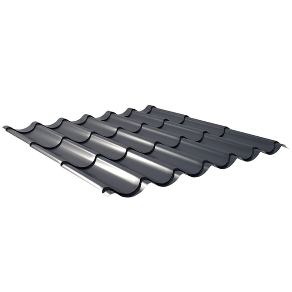 Pfannenblech Aluminium 0,70 mm Anthrazitgrau (RAL 7016) mit 25 µm Polyesterbeschichtung