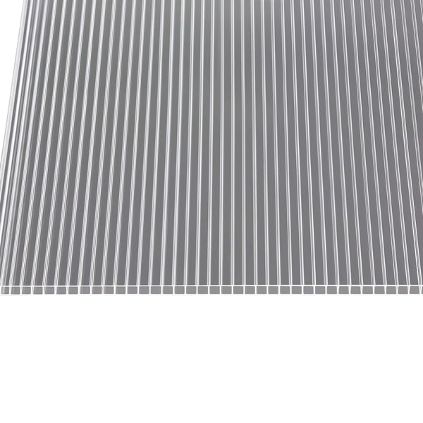 Polycarbonat Doppelstegplatte 10 mm klar, Hauptansicht von oben