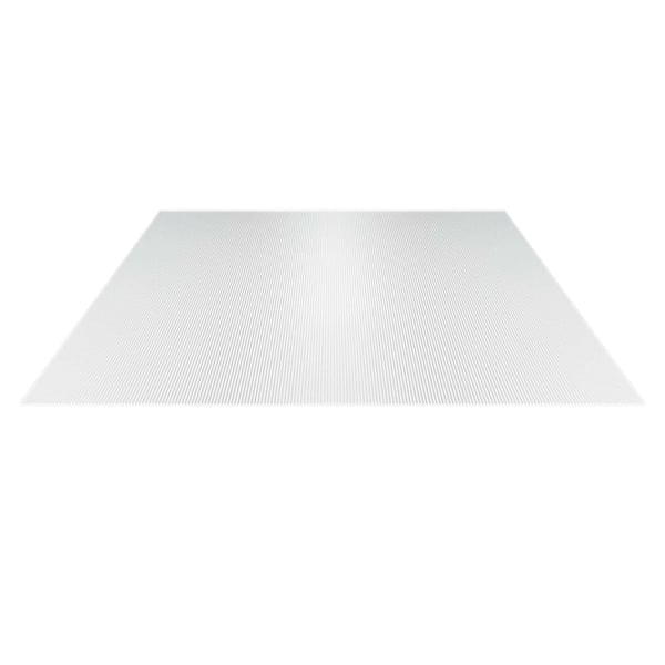 Polycarbonat Doppelstegplatte klar, 4,5 mm, freigestellt auf weissem Hintergrund