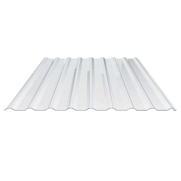Polycarbonat Spundwandplatte klar, 1,00 mm, Trapezprofil 20/1100, Hauptansicht von oben