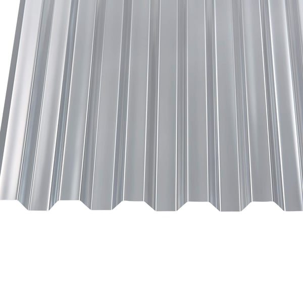 Polycarbonat Spundwandplatte klar, 1,30 mm, Hauptansicht von oben