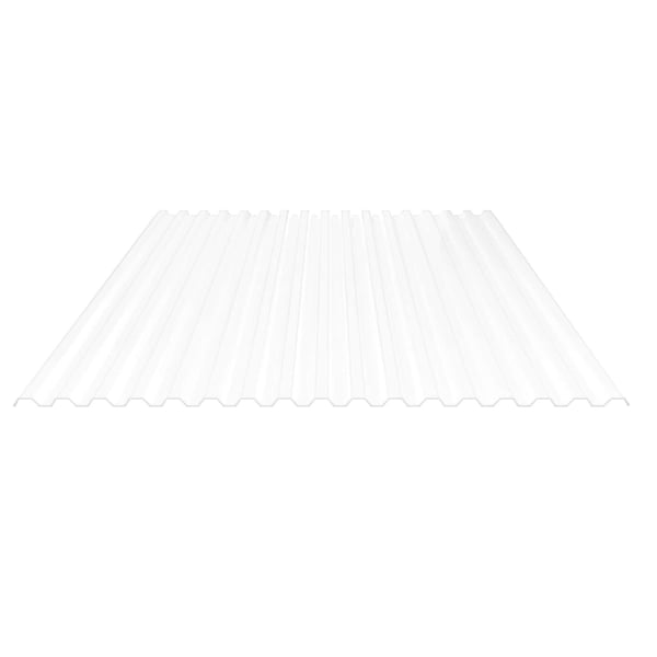 Polycarbonat Spundwandplatte 76/18, 0,90 mm, Opal-Weiß, Hauptansicht von oben