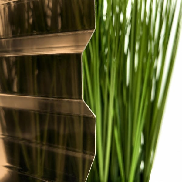 Polycarbonat Spundwandplatte | 76/18 | 0,80 mm | Bronze | 2,50 m