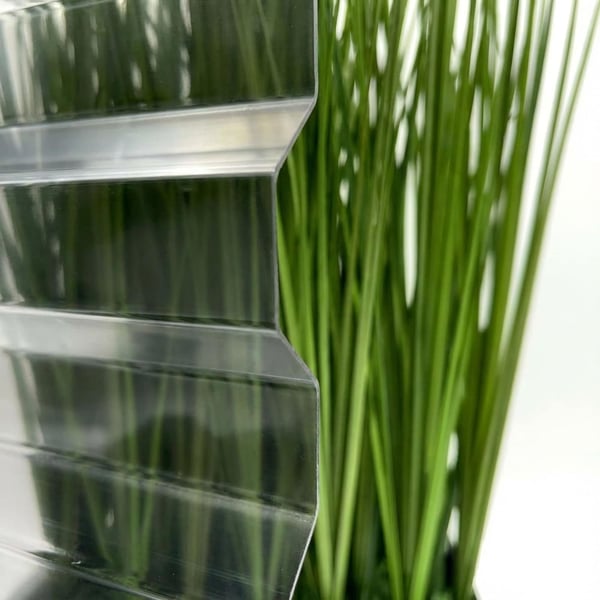 Polycarbonat Spundwandplatte | 76/18 | 0,80 mm | Grau | Temperaturreduzierend | 2,50 m
