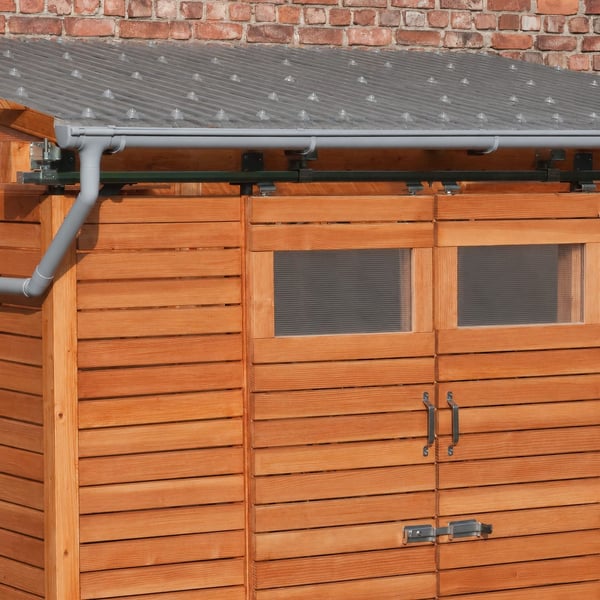 Polycarbonat Spundwandplatte | 76/18 | 0,80 mm | Grau | Temperaturreduzierend | 2,50 m