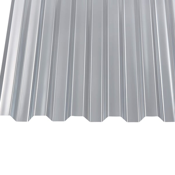 Polycarbonat Spundwandplatte klar 1,30 mm, Gesamtansicht des Trapezprofils 76/18