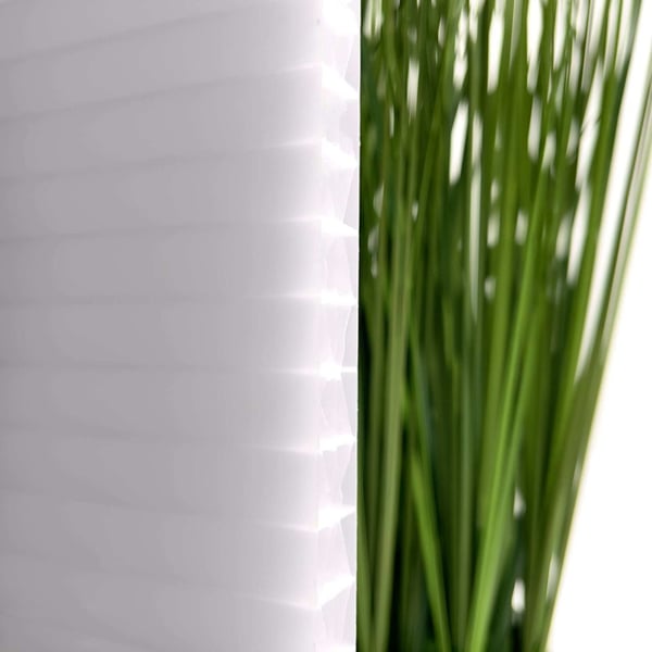 Polycarbonat Stegplatte | 16 mm | Profil A1 | Sparpaket | Plattenbreite 98 cm | Opal-Weiß | X-Struktur | Breite 7,11 m | Länge 5,00 m