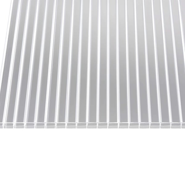Polycarbonat Stegplatte | 16 mm | Profil A4 | Sparpaket | Plattenbreite 98 cm | Klar | Blueline | Breite 7,12 m | Länge 4,00 m