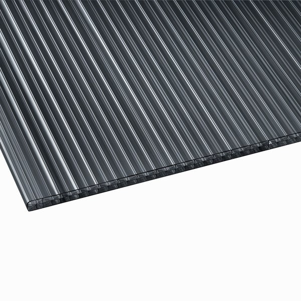 Polycarbonat Stegplatte 16 mm Graphit, Scobalit, Hauptansicht von oben