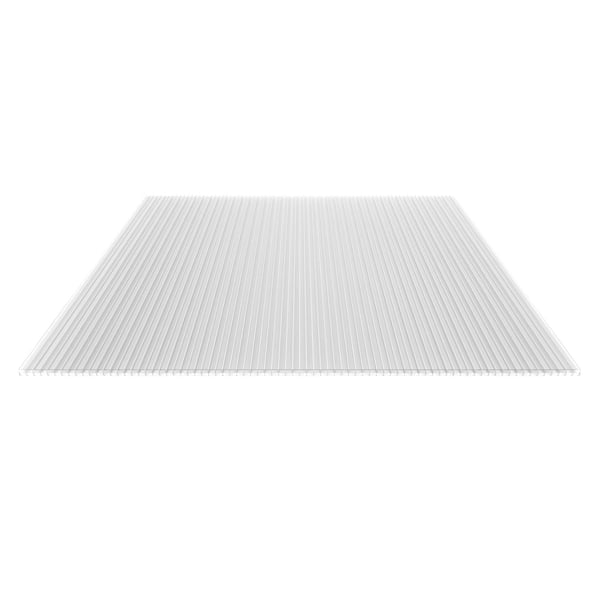 Polycarbonat Stegplatte | 16 mm | Profil DUO | Sparpaket | Plattenbreite 98 cm | Klar | X-Struktur | Breite 5,11 m | Länge 4,50 m