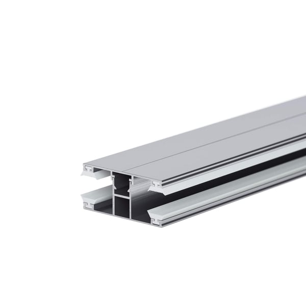 Aluminium Profil für Polycarbonat Stegplatte 16 mm, Opal-Weiß, Detailansicht der Profilstruktur