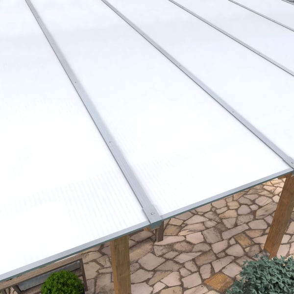 Polycarbonat Stegplatte | 16 mm | Profil ECO | Sparpaket | Plattenbreite 98 cm | Opal Weiß | X-Struktur | Breite 3,05 m | Länge 4,00 m