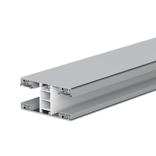 Aluminium Befestigungsprofil für Polycarbonat Stegplatte 16 mm, schräg von oben