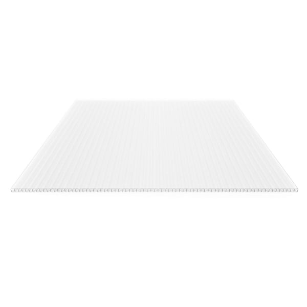 Polycarbonat Stegplatte | 16 mm | Profil Mendiger | Sparpaket | Plattenbreite 98 cm | Opal Weiß | X-Struktur | Breite 5,11 m | Länge 4,50 m